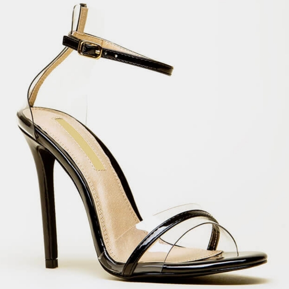 Black heels clear strap - Picture 1 of 3